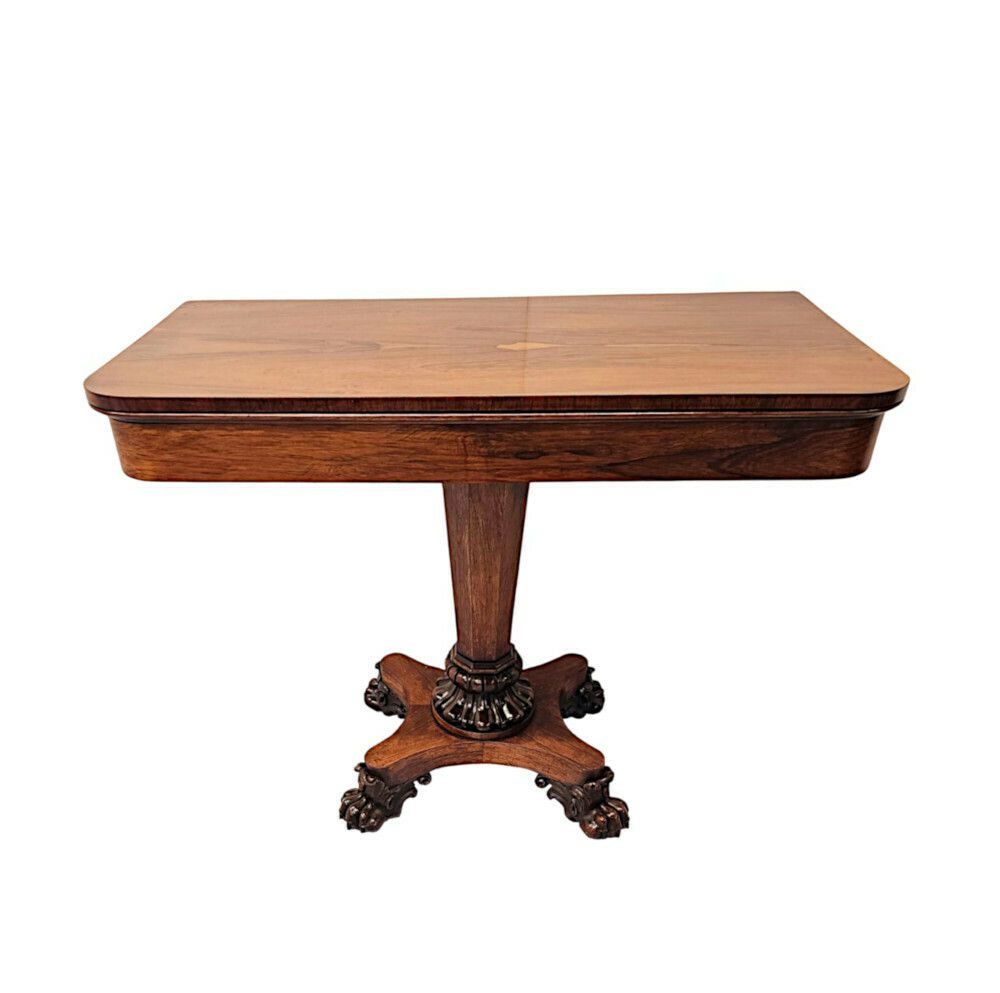 A Rare Pair Of Early 19th Century William IV Card Tables photo 8107.3538