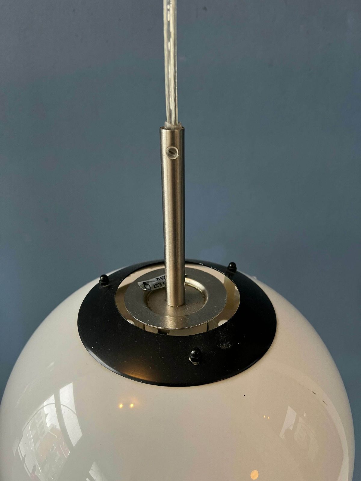 photo for sale Small White Space Age Mushroom Pendant Lamp
