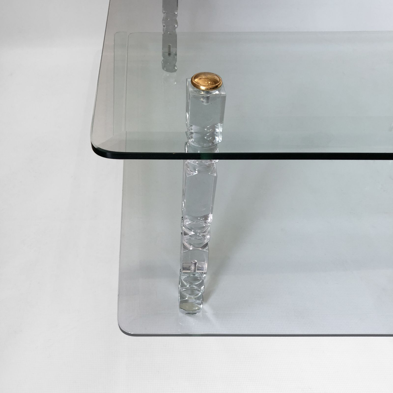 Two Tier Lucite And Glass Coffee Table 1970s Modernism Vintage Mid Century photo buy