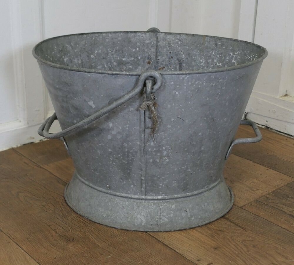 A Large Galvanised Housemaid’s Bucket