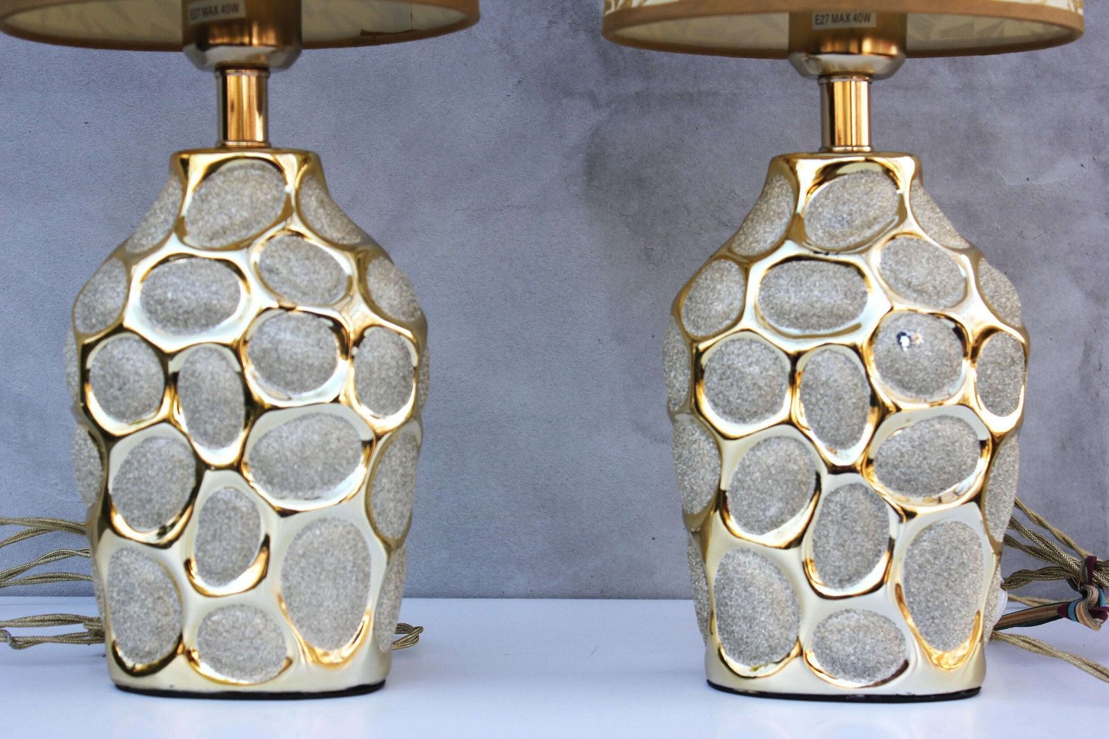 A Set Of Two Side Lamps In Hollywood Regency Style, Bedside Lights, Italian Design photo 169.0