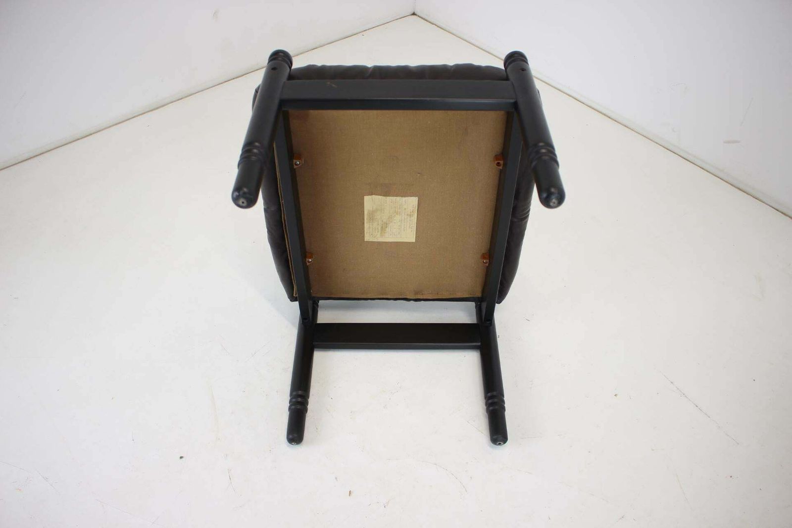 1980s Set Of Stools Made Of Wood And Leather   Stilla Lux, Czechoslovakia photo buy