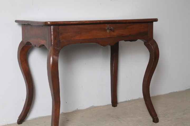 Antique Louis XV Writing Table Mid 18th Century Emilia Walnut Rest
