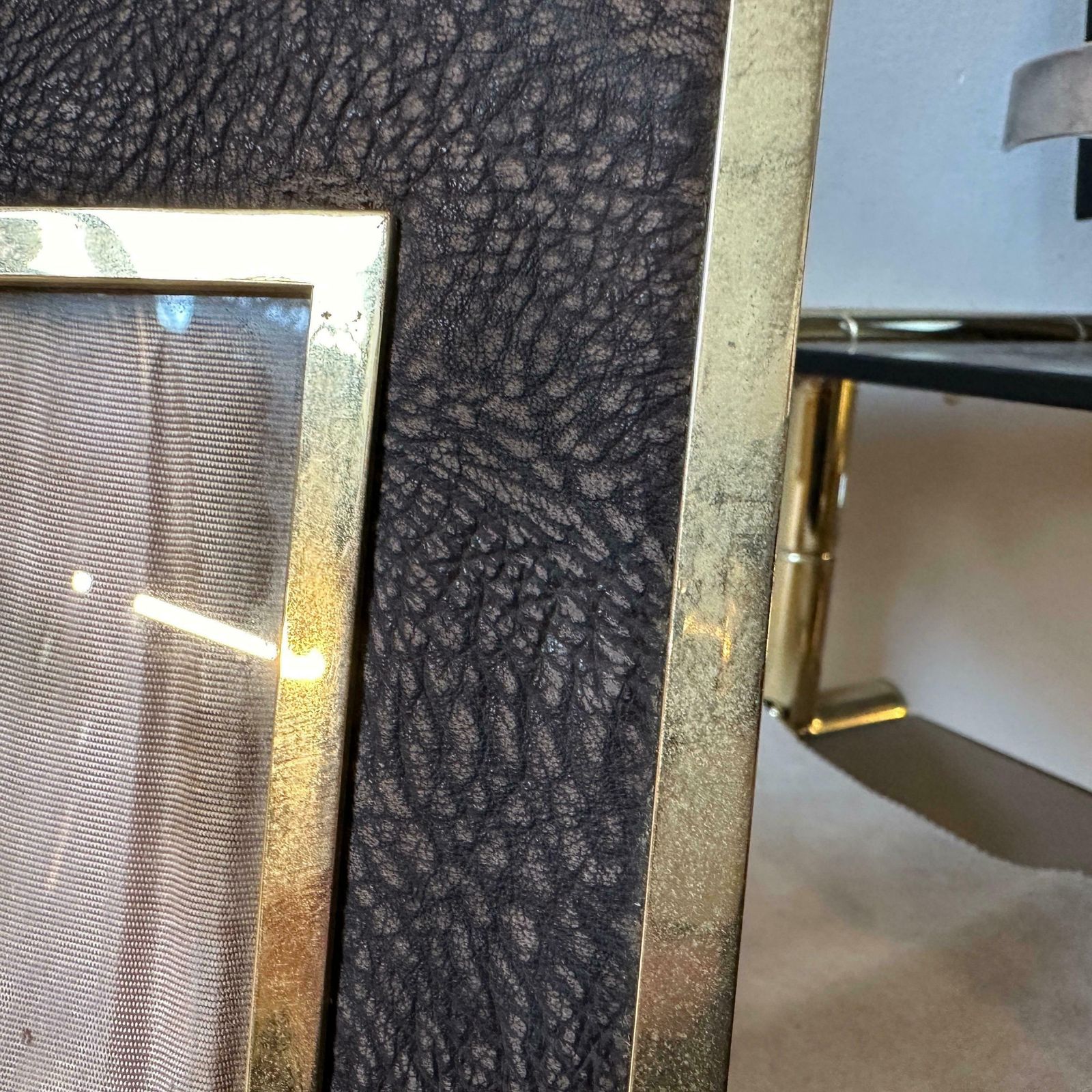A 1970s High Quality Mid Century Modern Brass And Skin Italian Picture Frame photo 872.0