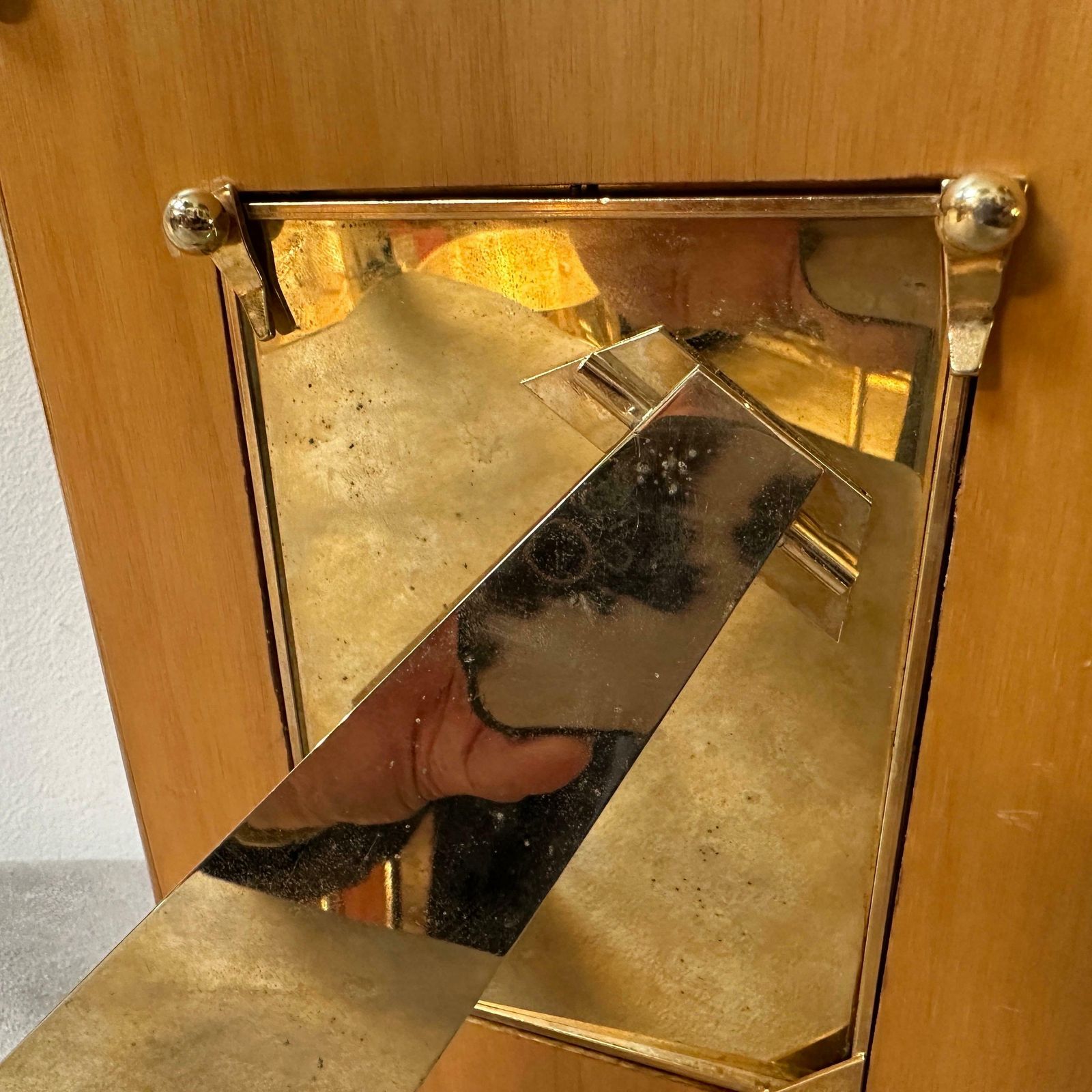 A 1970s High Quality Mid Century Modern Brass And Skin Italian Picture Frame photo vinterior