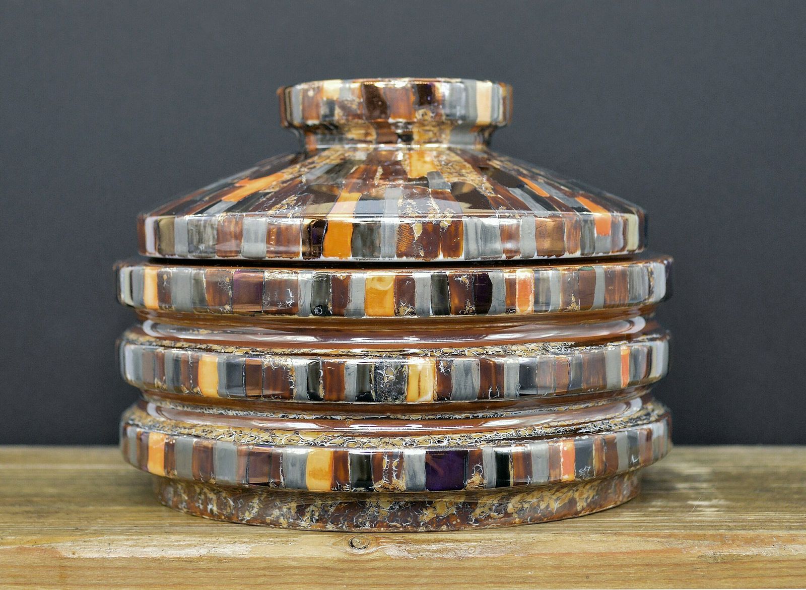 Rare Edelstein Bavaria Porcelain Caddy With Unique Decoration | Mid Century Ceramics | German Porcelain | Ceramic Cookie Jar photo buy