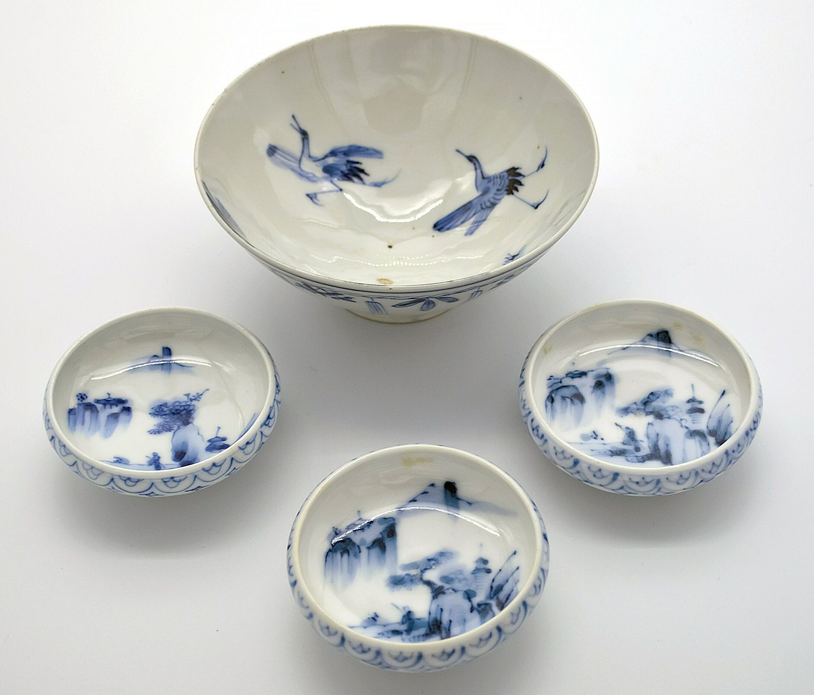 4 Pieces, Japanese Pottery | Antique Imari Bowl | Blue And White China photo furniture