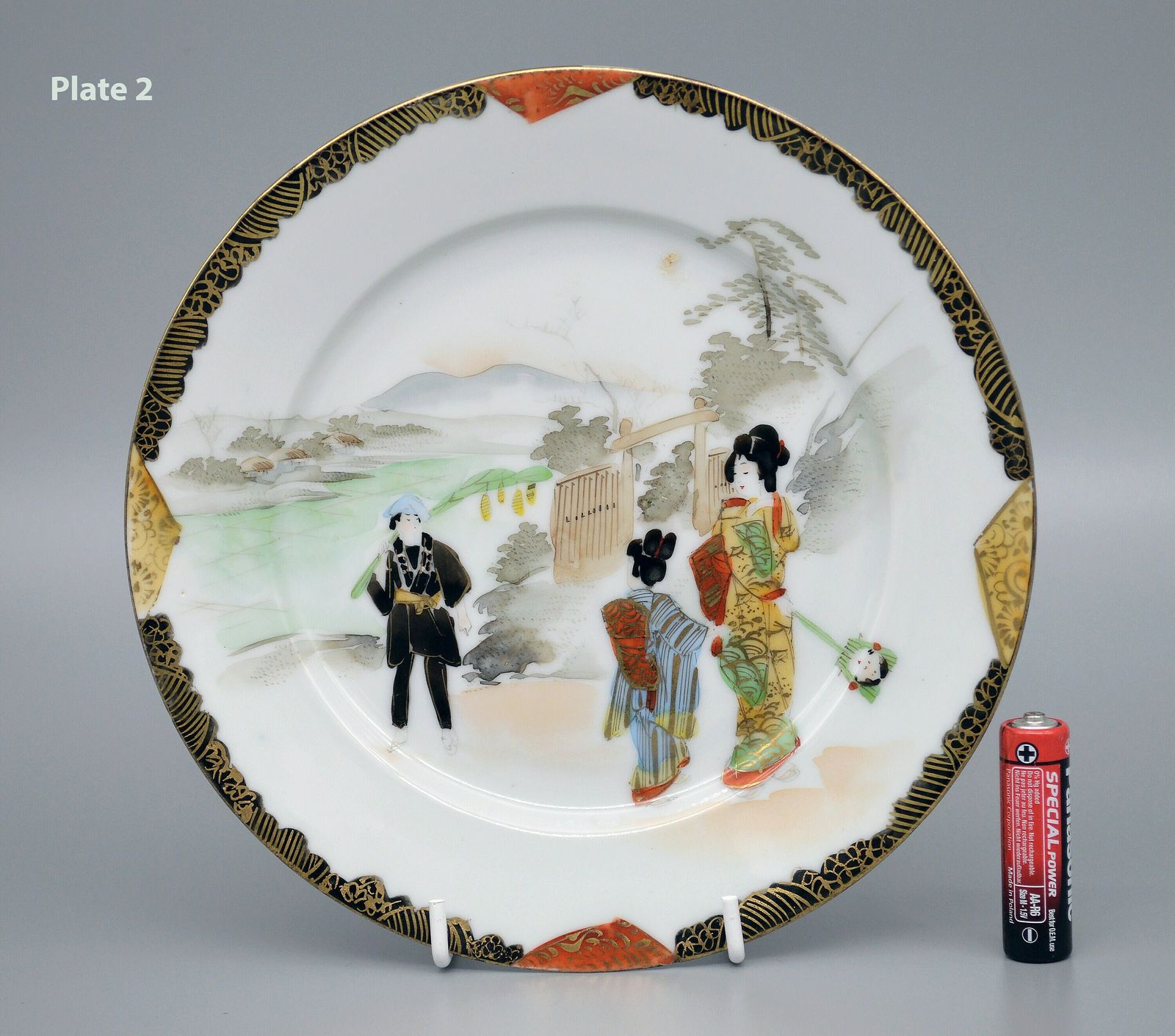 X3 Japanese Taisho Period Yokohama Plates 横浜焼 | Kutani | Japanese Ceramics | Japanese Plates photo 114.0