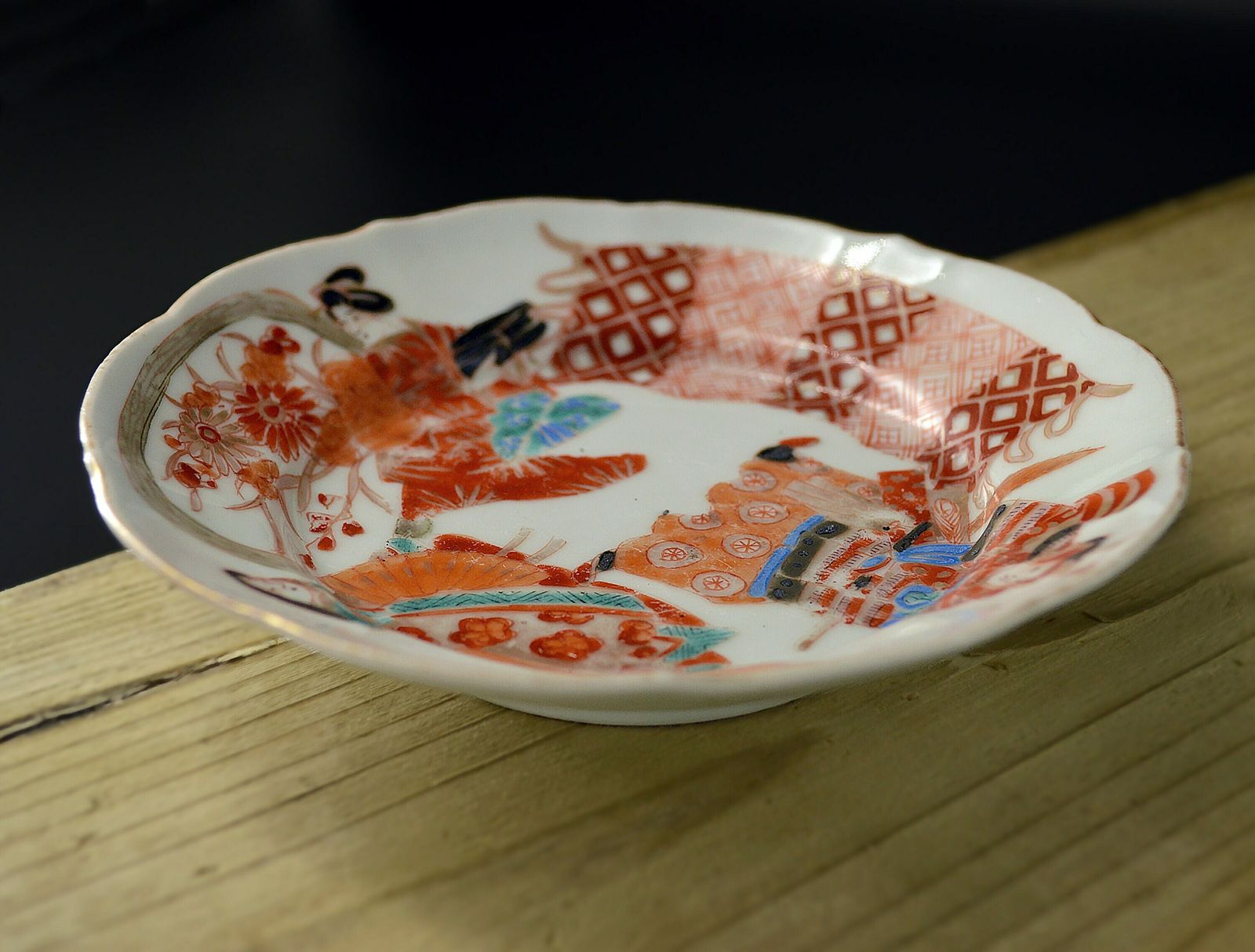 Japanese 19th Century Fukagawa Porcelain Saucer | Japanese Ceramics photo for sale