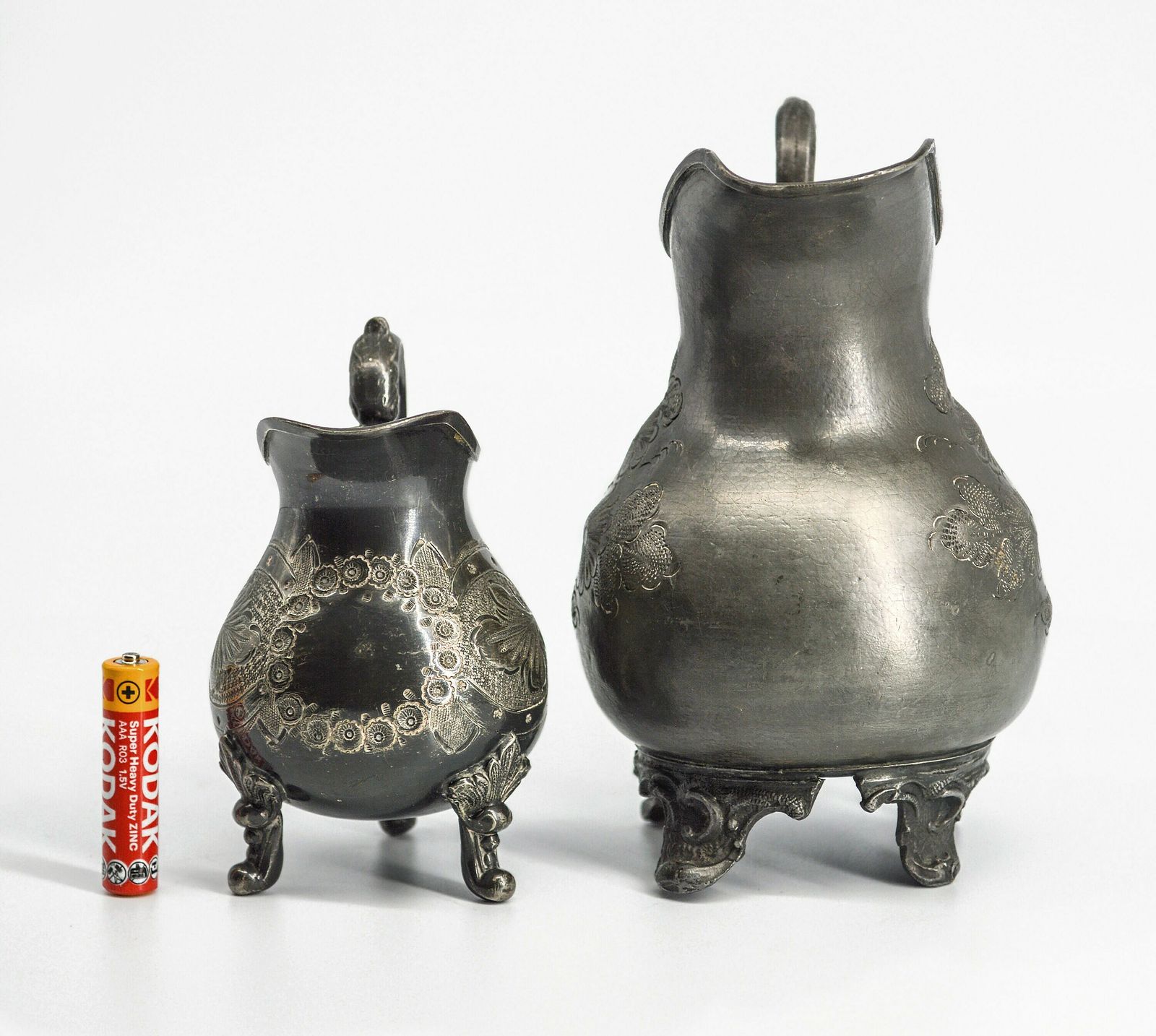 19th Century Antique English Metalware | Epbm Creamer Jug | Victorian Pewter Jug | Antique Decor | Witchy Decor photo for sale