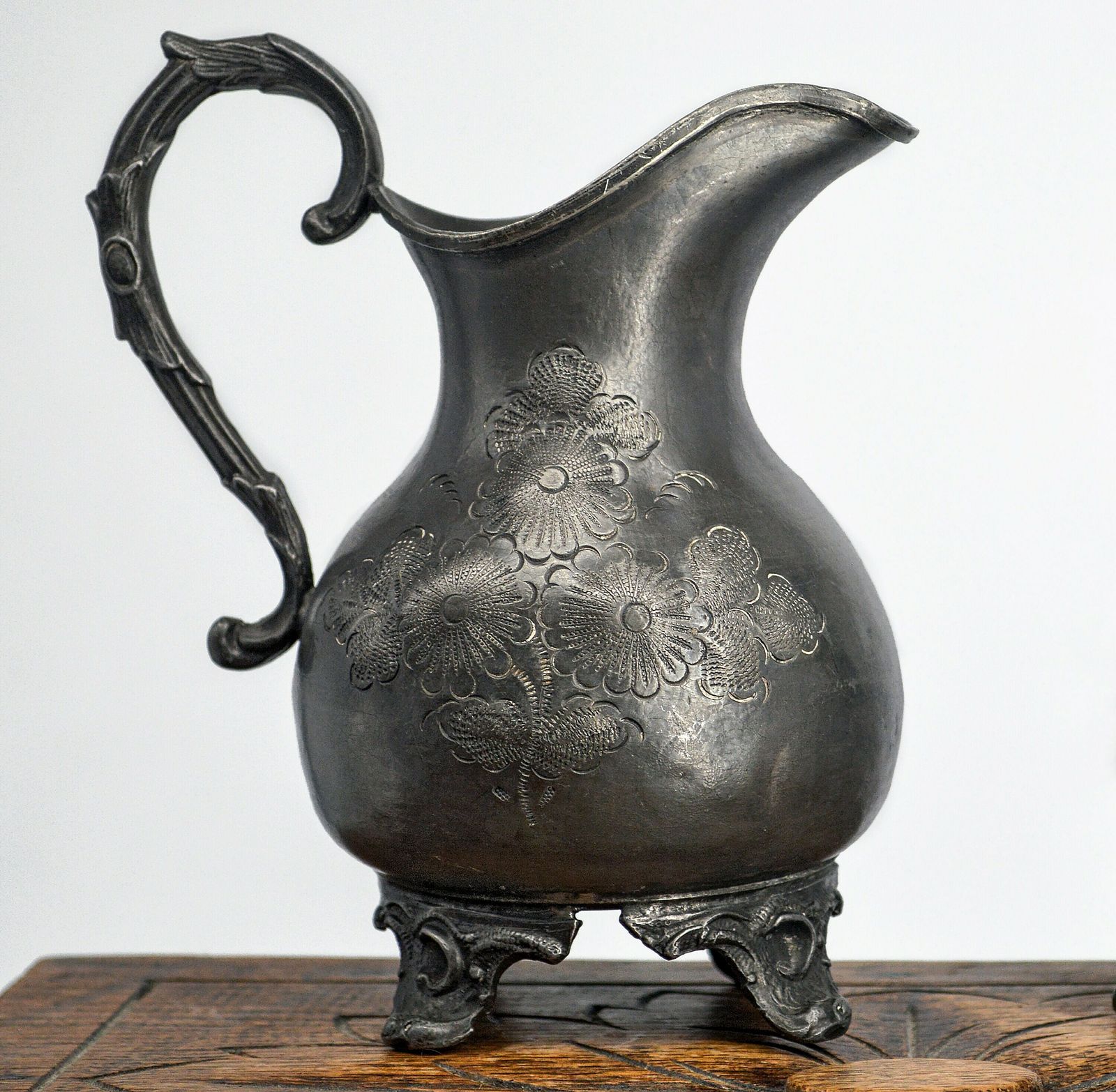 19th Century Antique English Metalware | Epbm Creamer Jug | Victorian Pewter Jug | Antique Decor | Witchy Decor photo vintage