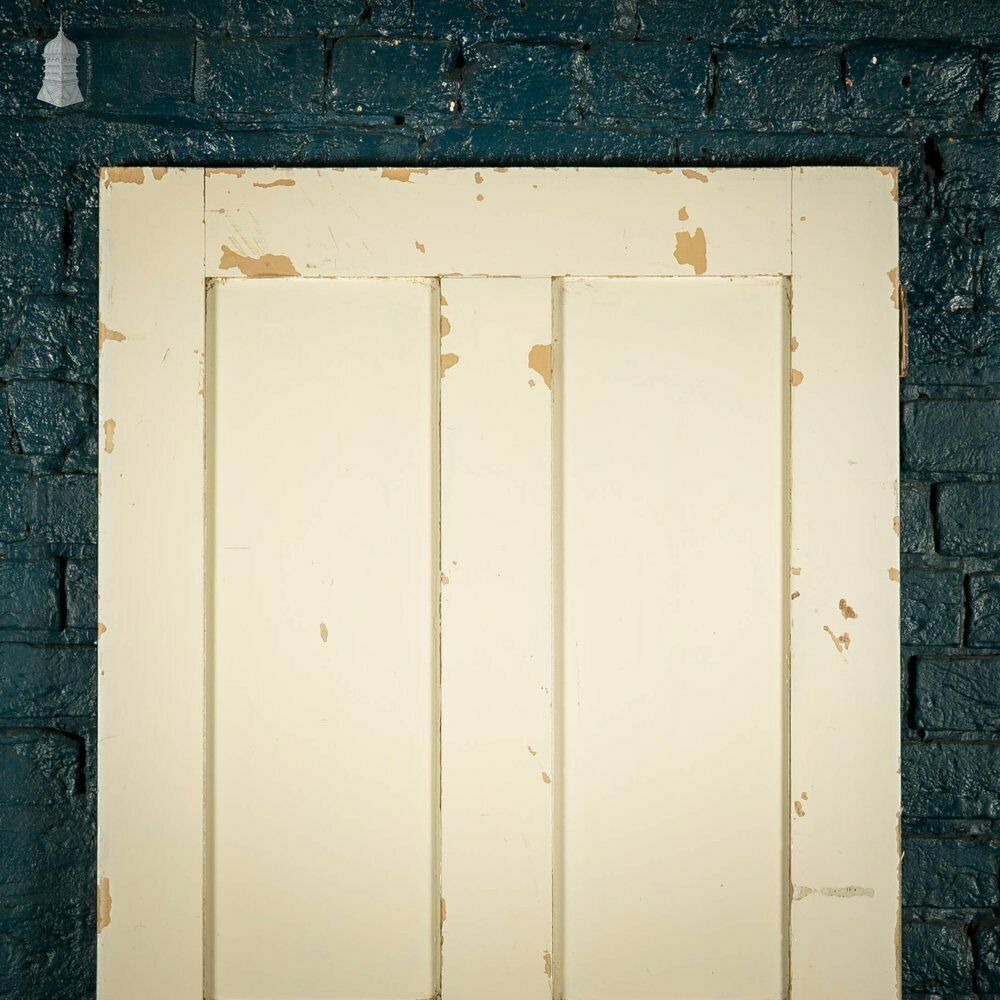 Pine Panelled Door, 4 Panel White Painted photo for sale