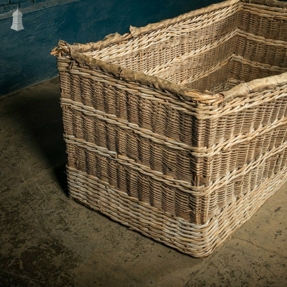 Gpo Post Basket, Large 19th C Post Office Wicker Storage Basket photo buy