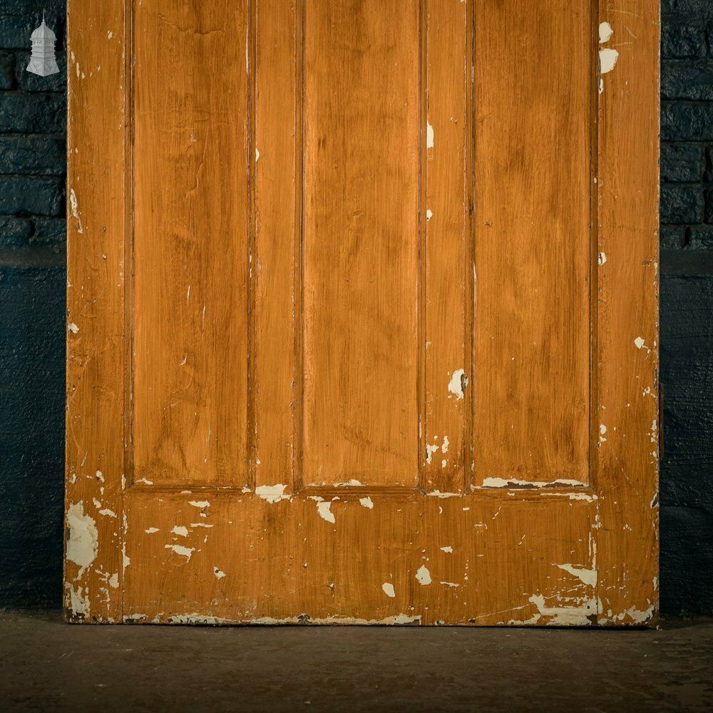 Pine Panelled Door, 1 Over 3 Panel Pink Painted 1930’s Style Door photo buy