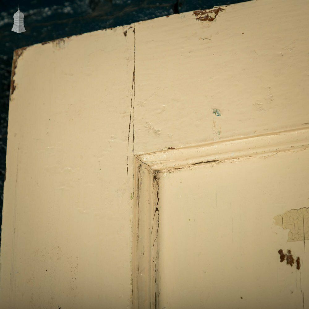 132.0 1930’s Style Door, 1 Over 3 Panelled Door, White Painted Finish photo