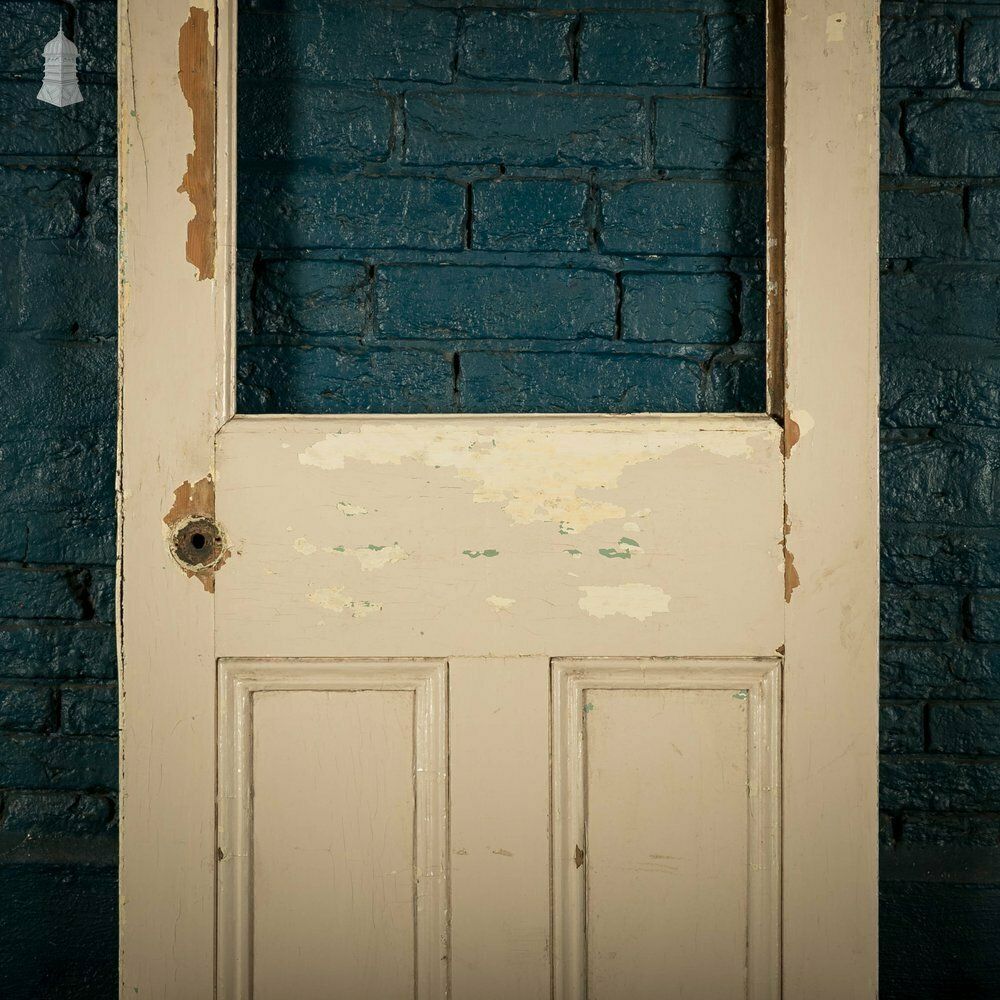 Half Glazed Door, Moulded Panelled Pine photo for sale