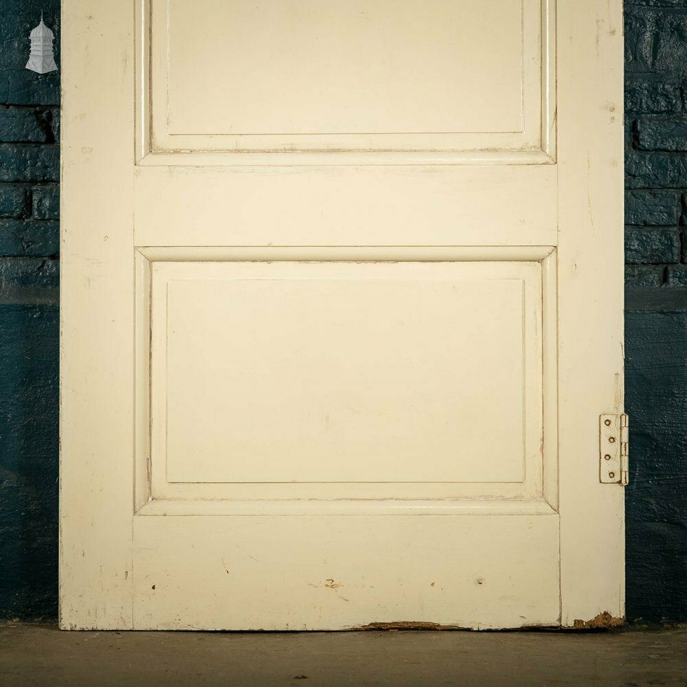 Pine Panelled Door, 3 Panel White Painted With Meeting Rail photo 240.0