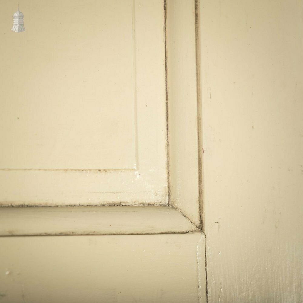 Pine Panelled Door, 3 Panel White Painted With Meeting Rail photo vinterior