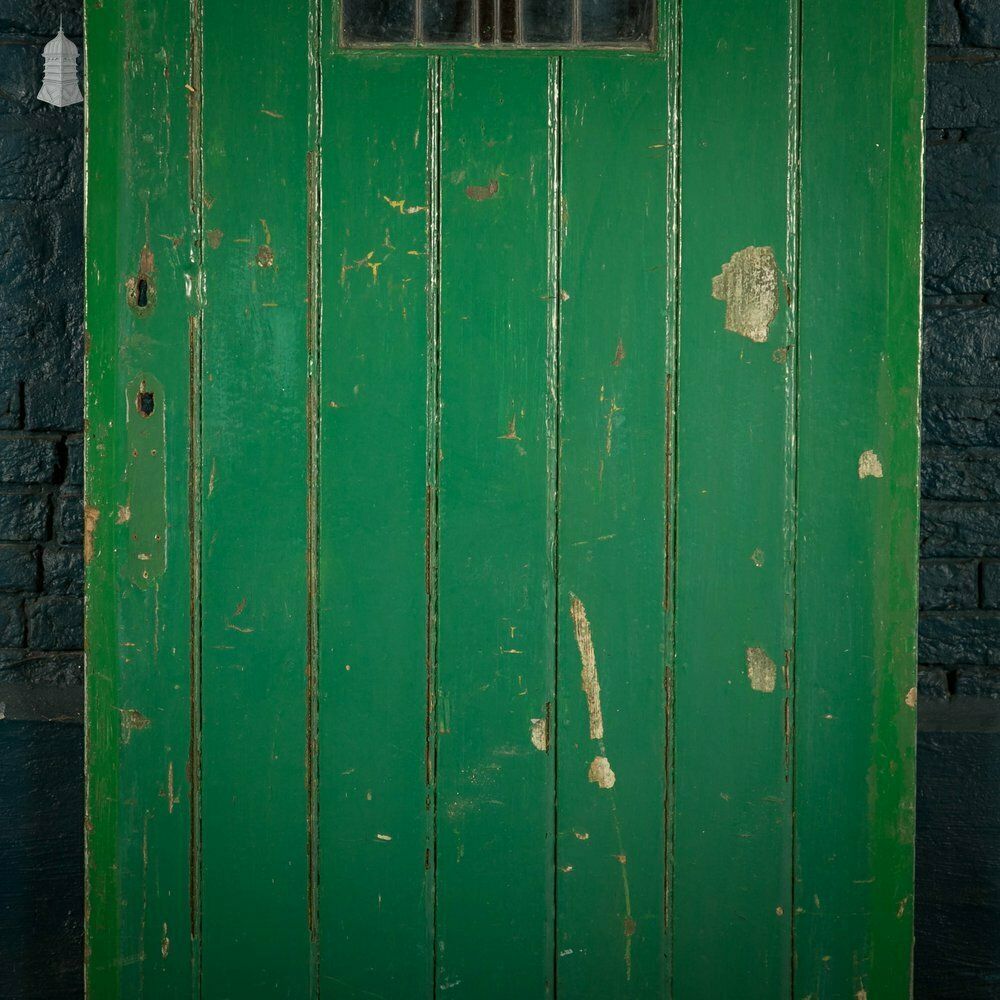 photo for sale Glazed Ledged Door, Leaded Stained Glass