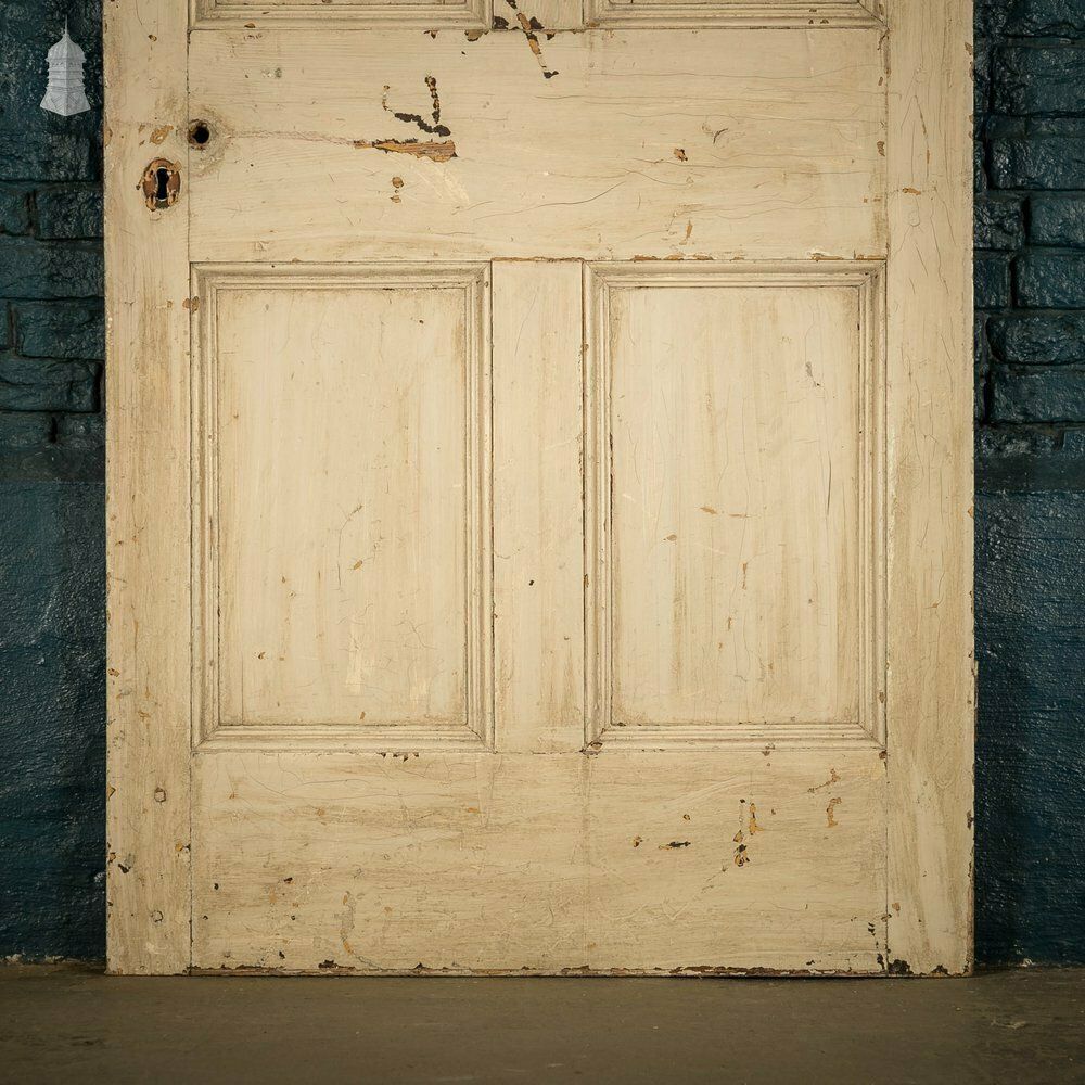 Pine Panelled Door, Moulded 6 Panel, White Painted photo vinterior