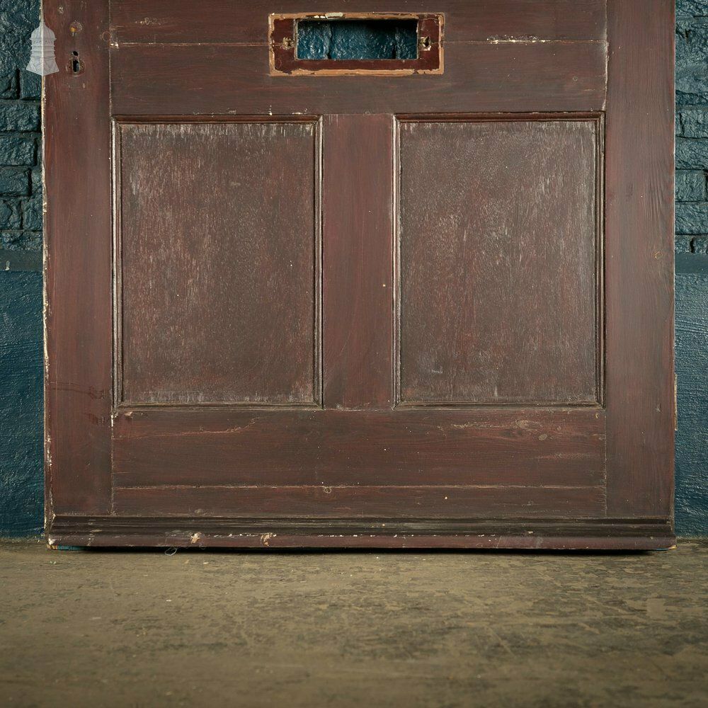 Pine Panelled Door, 6 Panel White And Brown Painted photo vinterior