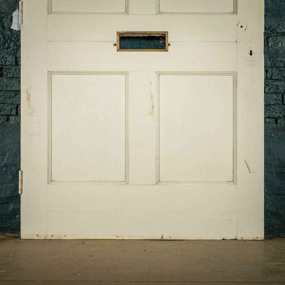 photo buy Pine Panelled Door, 6 Panel White And Brown Painted