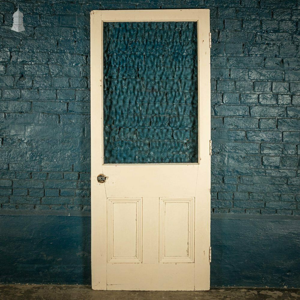 Half Glazed Door, Fitted With ‘Arctic’ Style Textured Glass