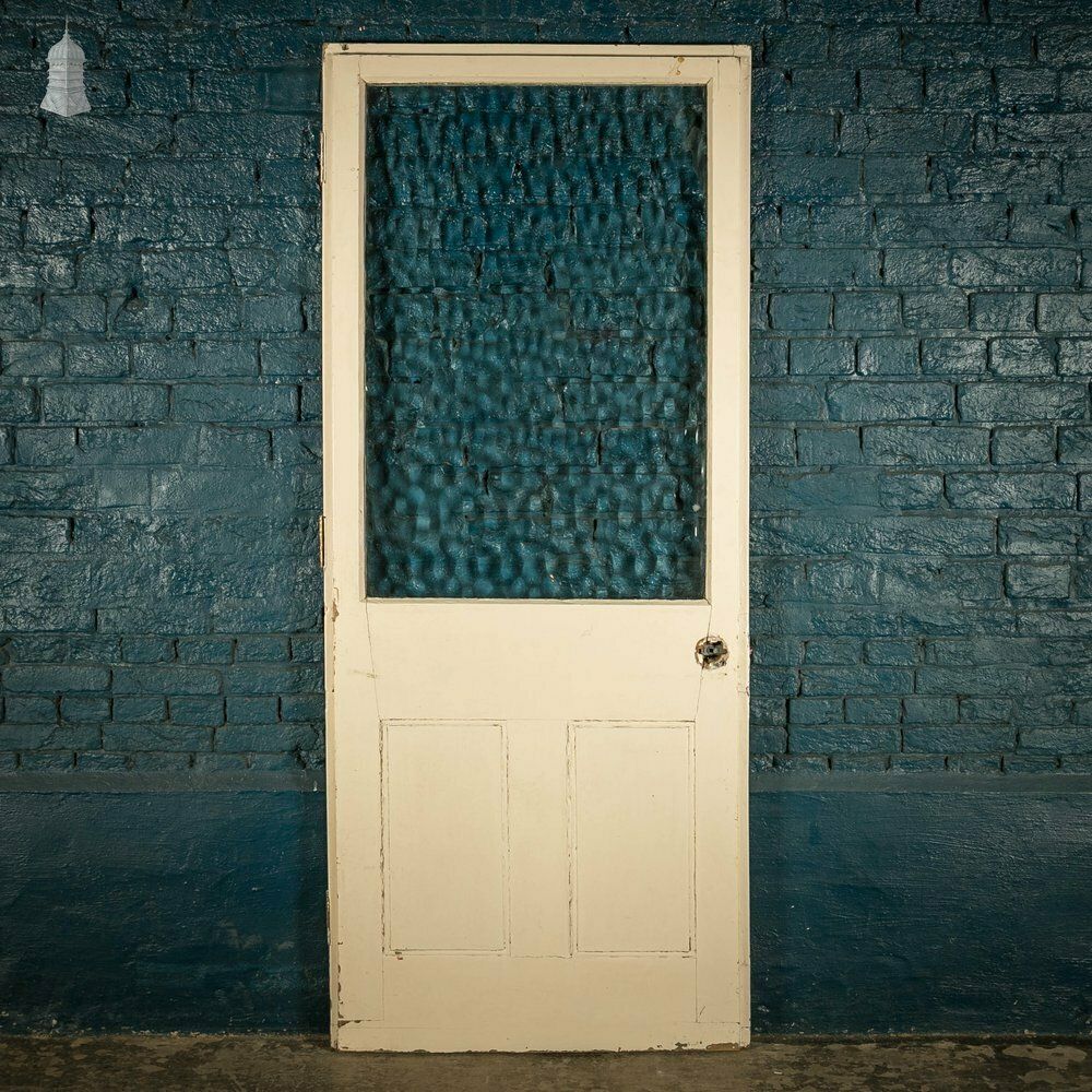 Half Glazed Door, Fitted With ‘Arctic’ Style Textured Glass photo vintage