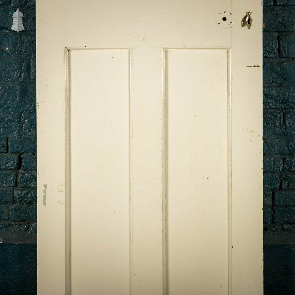 Pine Panelled Door, White Painted 3 Panel photo for sale