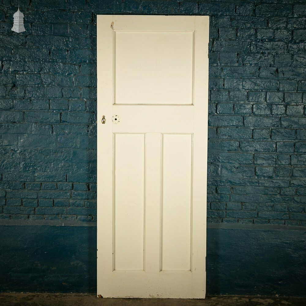 photo furniture Pine Panelled Door, White Painted 3 Panel
