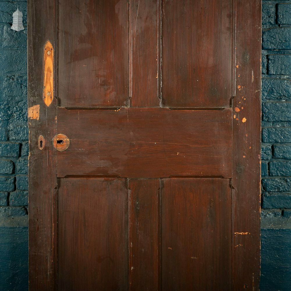 Pitch Pine Panelled Door, 4 Panel photo for sale