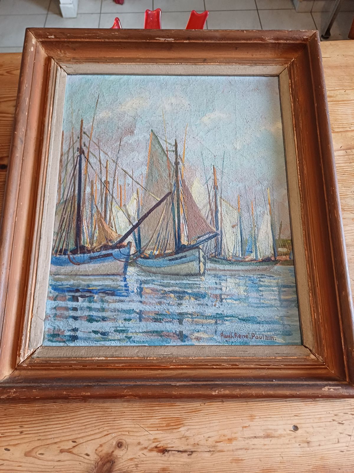 Oil On Canvas By Paul René Poulain "Quiberon"