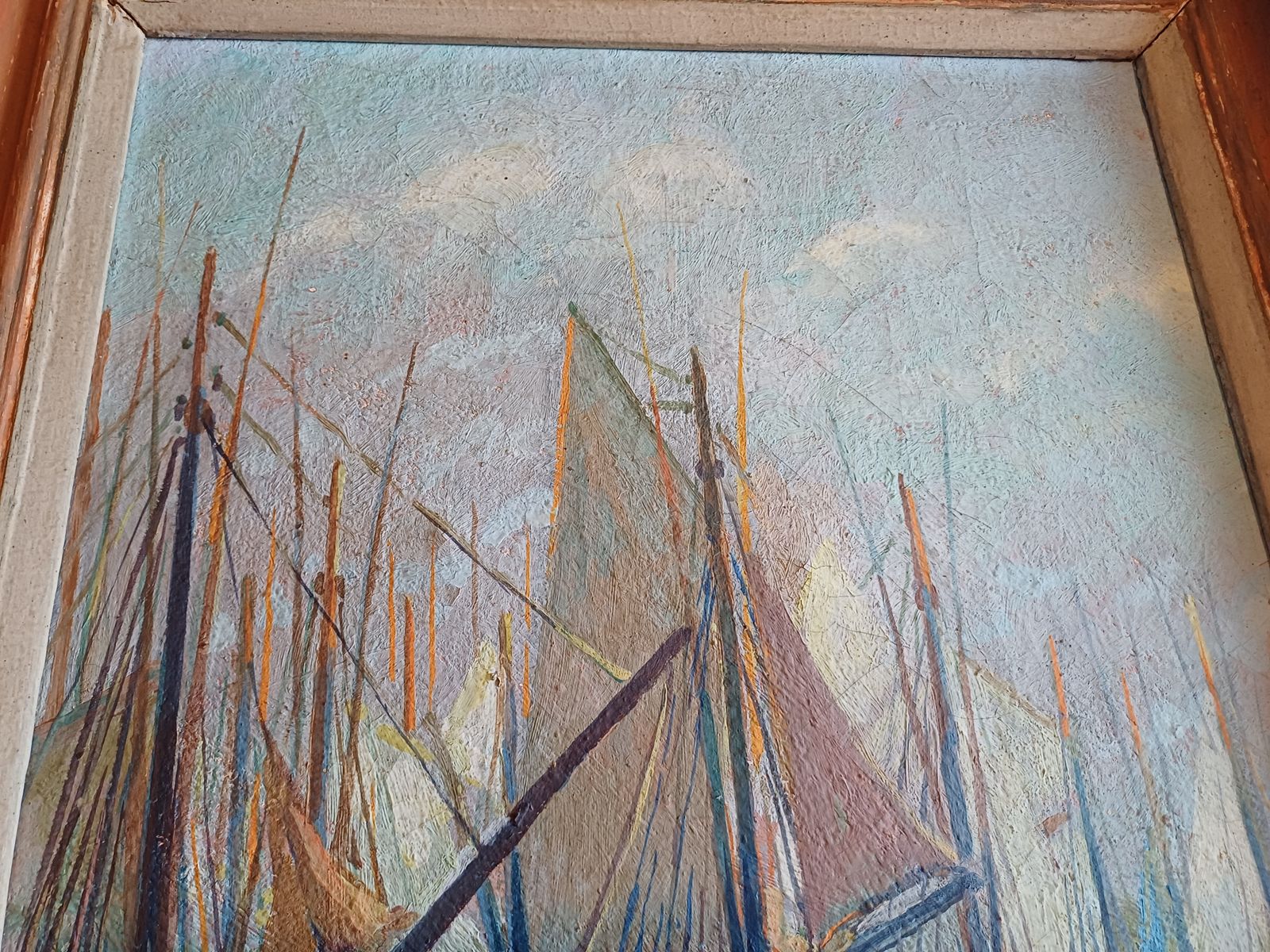 Oil On Canvas By Paul René Poulain "Quiberon" photo vinterior