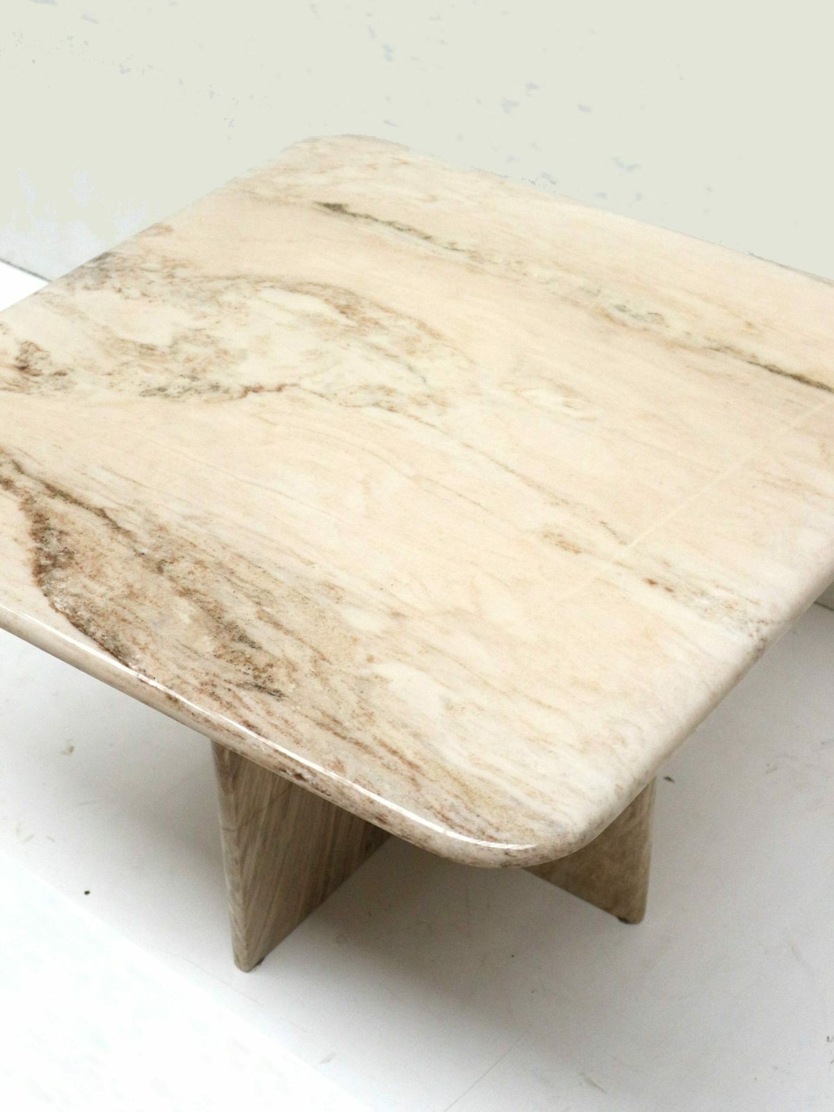 Square Vintage Italian Marble Coffee Table / Side Table From The 1970s photo Furniture