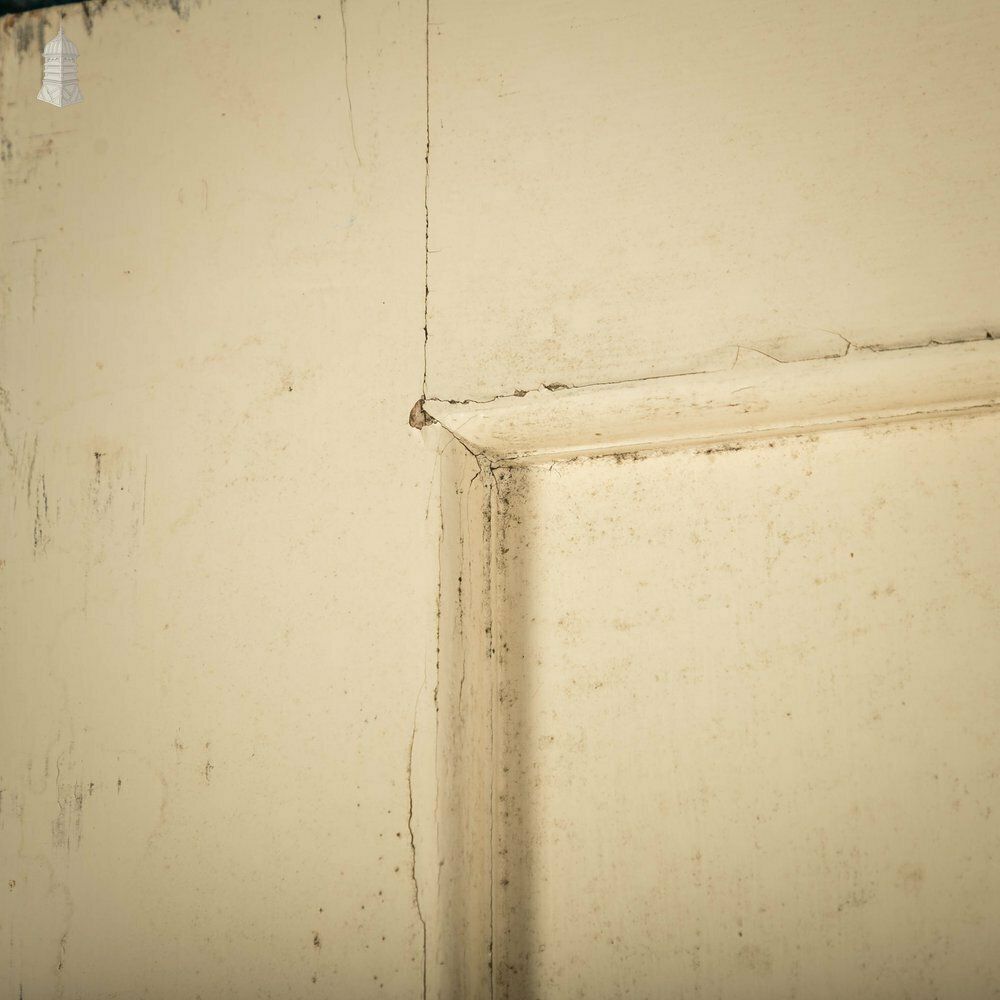Pine Panelled Door, White Painted, 1 Over 3 Panel 1930’s Style Door photo Home Fixtures