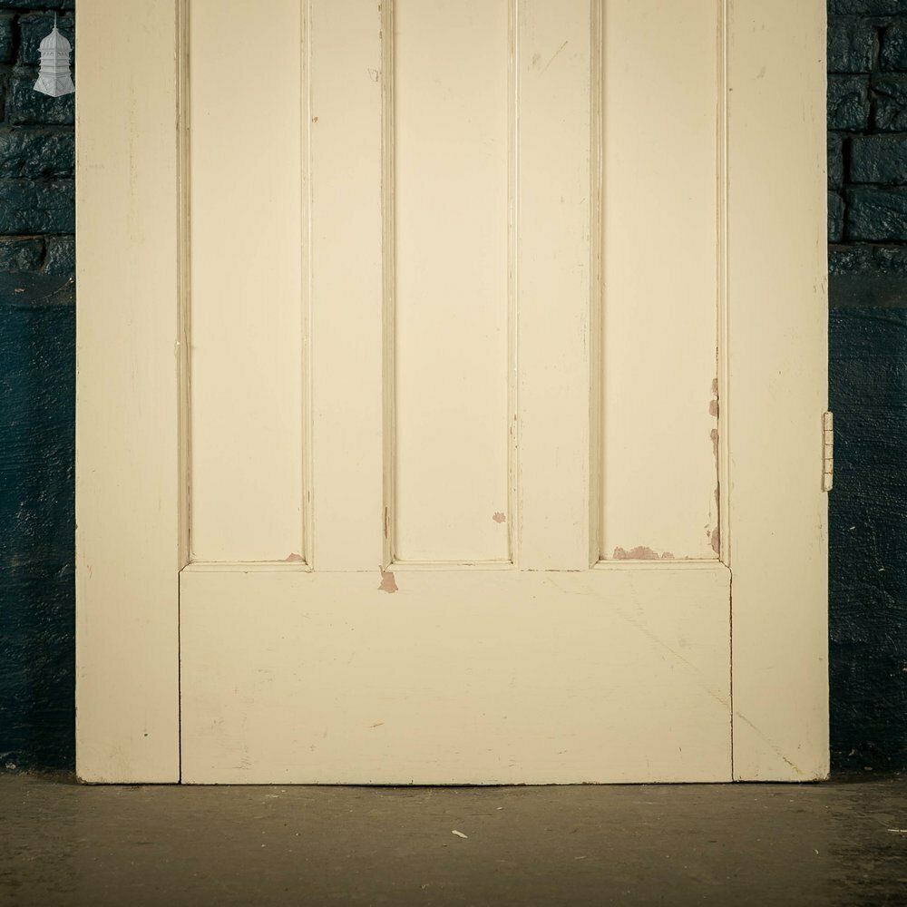 Home Fixtures Pine Panelled Door, White Painted, 1 Over 3 Panel 1930’s Style Door photo