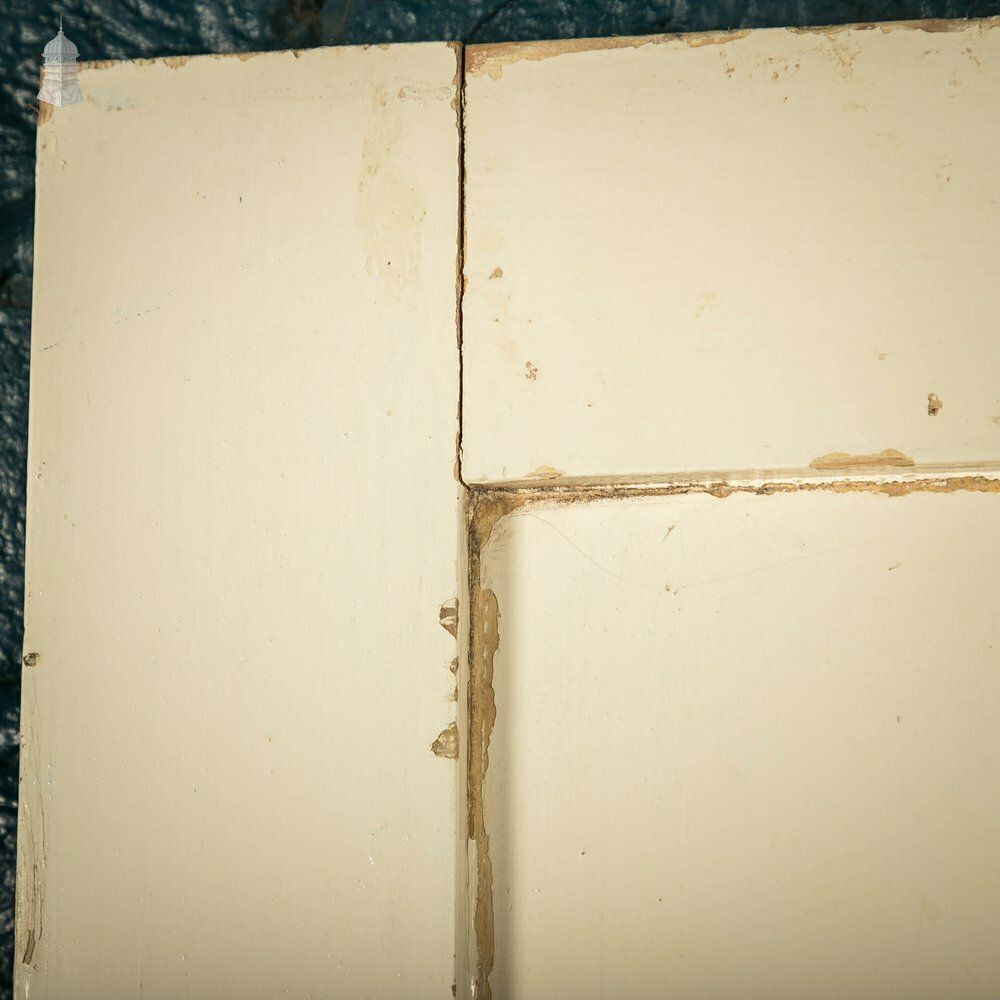 Panelled Cupboard Door, White Painted Pine 4 Panel Door photo vinterior