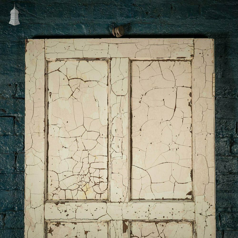 Pine Panelled Door, 6 Panel With Distressed White Painted Finish photo 420.0