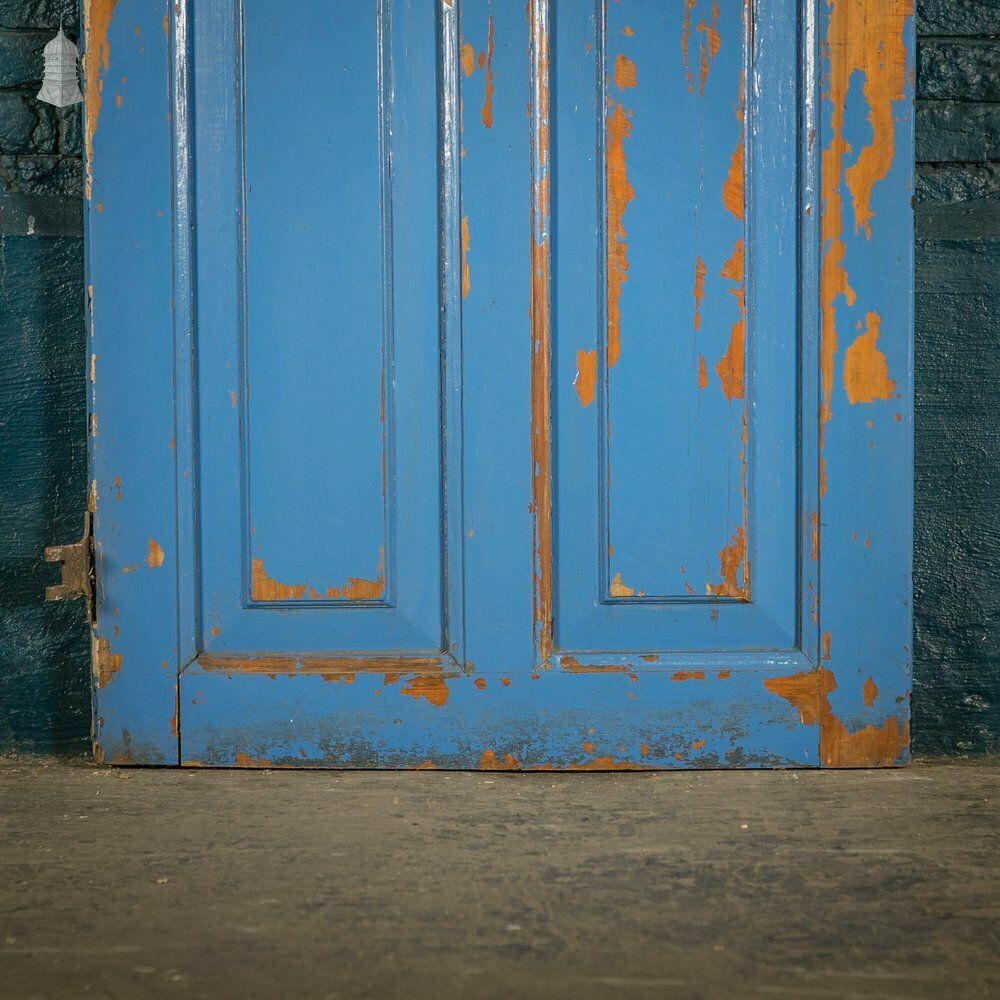 Home Fixtures Half Glazed Door, Pine With Blue Painted Finish photo