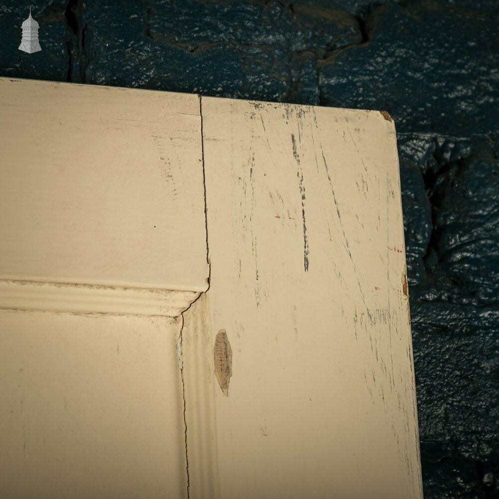 Pine Panelled Door, Moulded 6 Panel, White Painted photo for sale