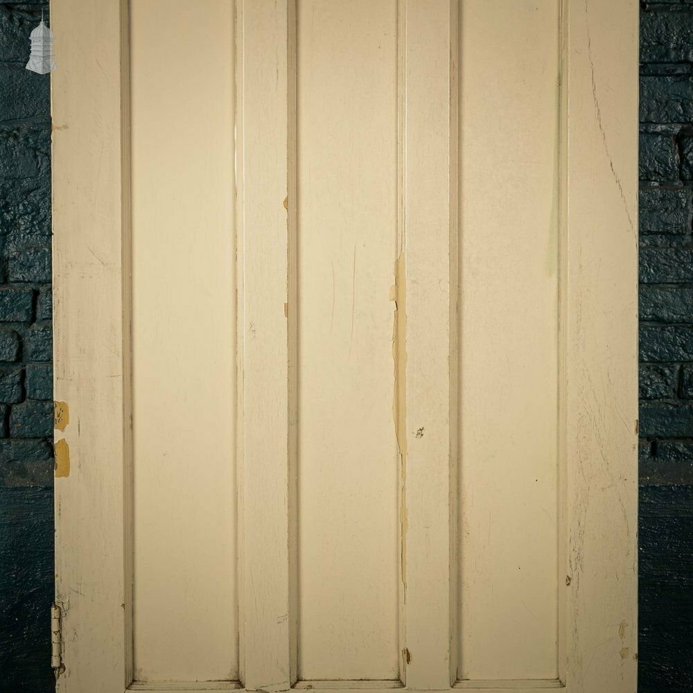 photo for sale Pine Panelled Door, Moulded 6 Panel, White Painted