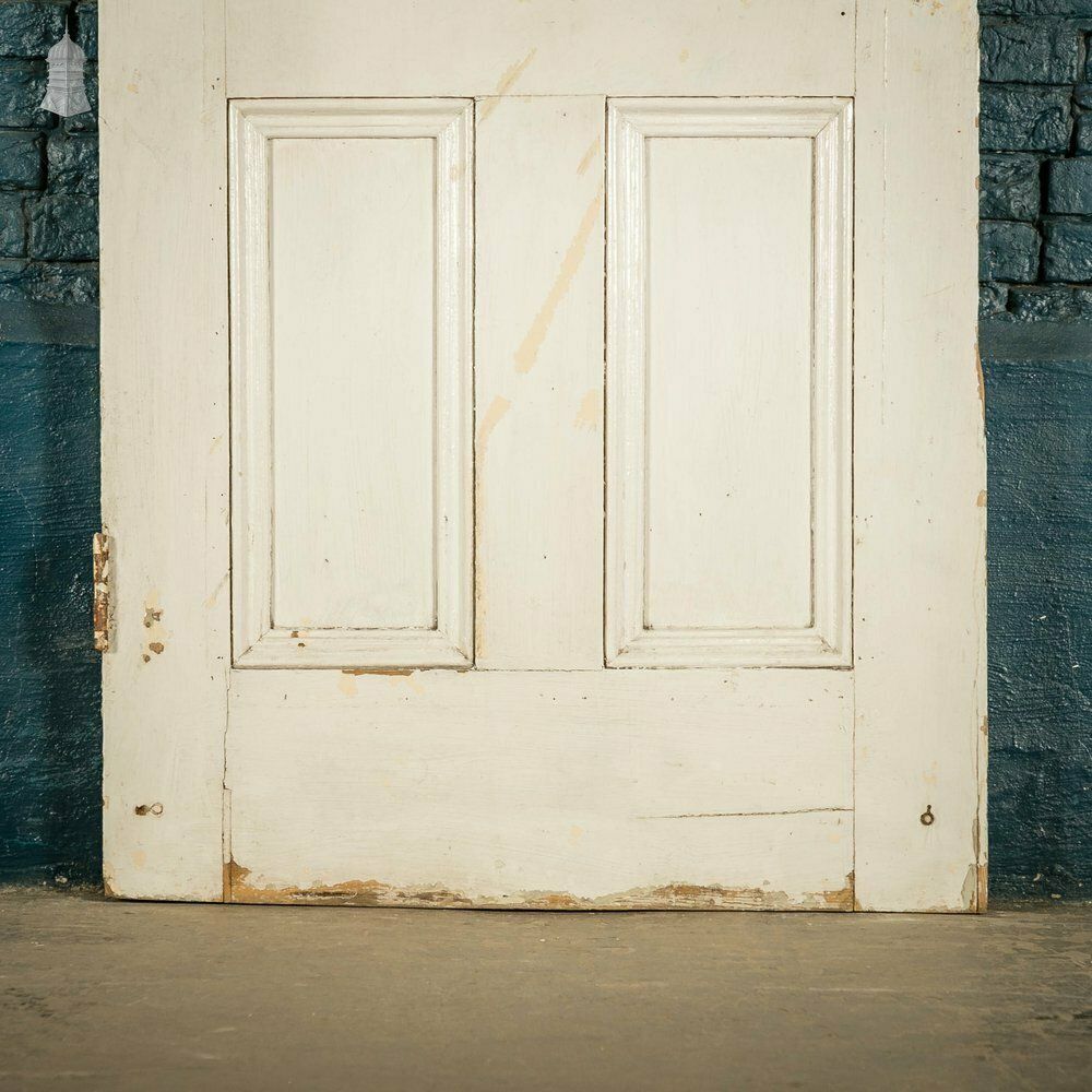 Home Fixtures Half Glazed Door, White Painted Pine With Textured Glass photo