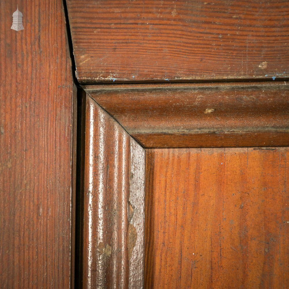 Half Glazed Door, Pine Gunstock Rails, Floral Textured Glazing photo vinterior