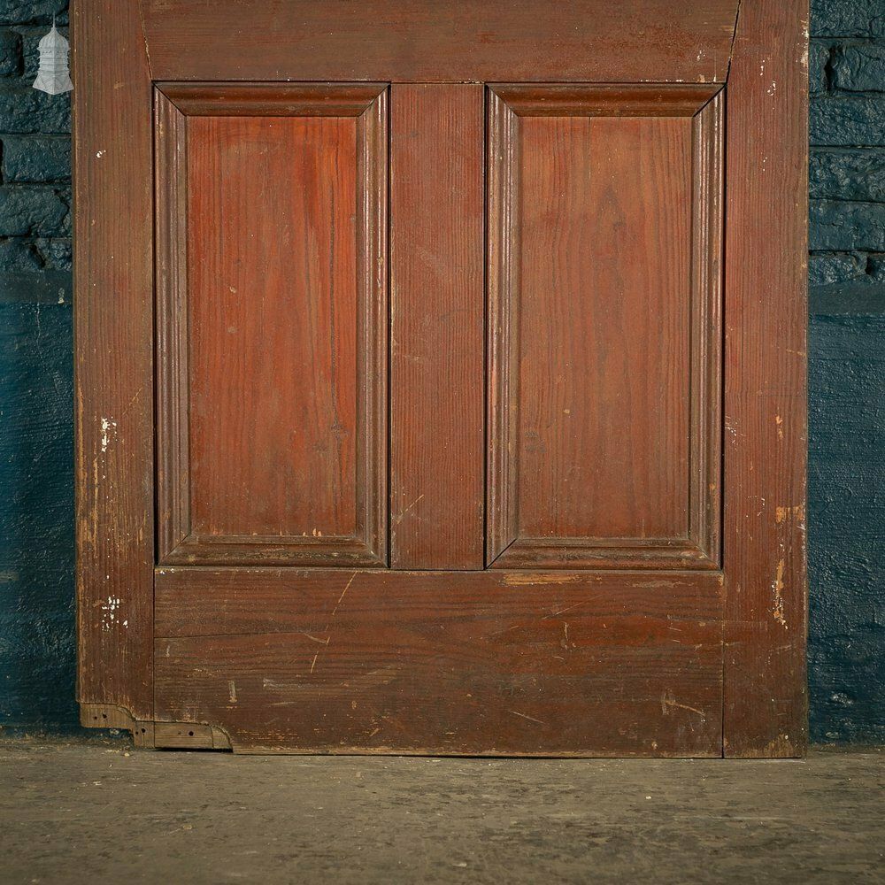 Home Fixtures Half Glazed Door, Pine Gunstock Rails, Floral Textured Glazing photo