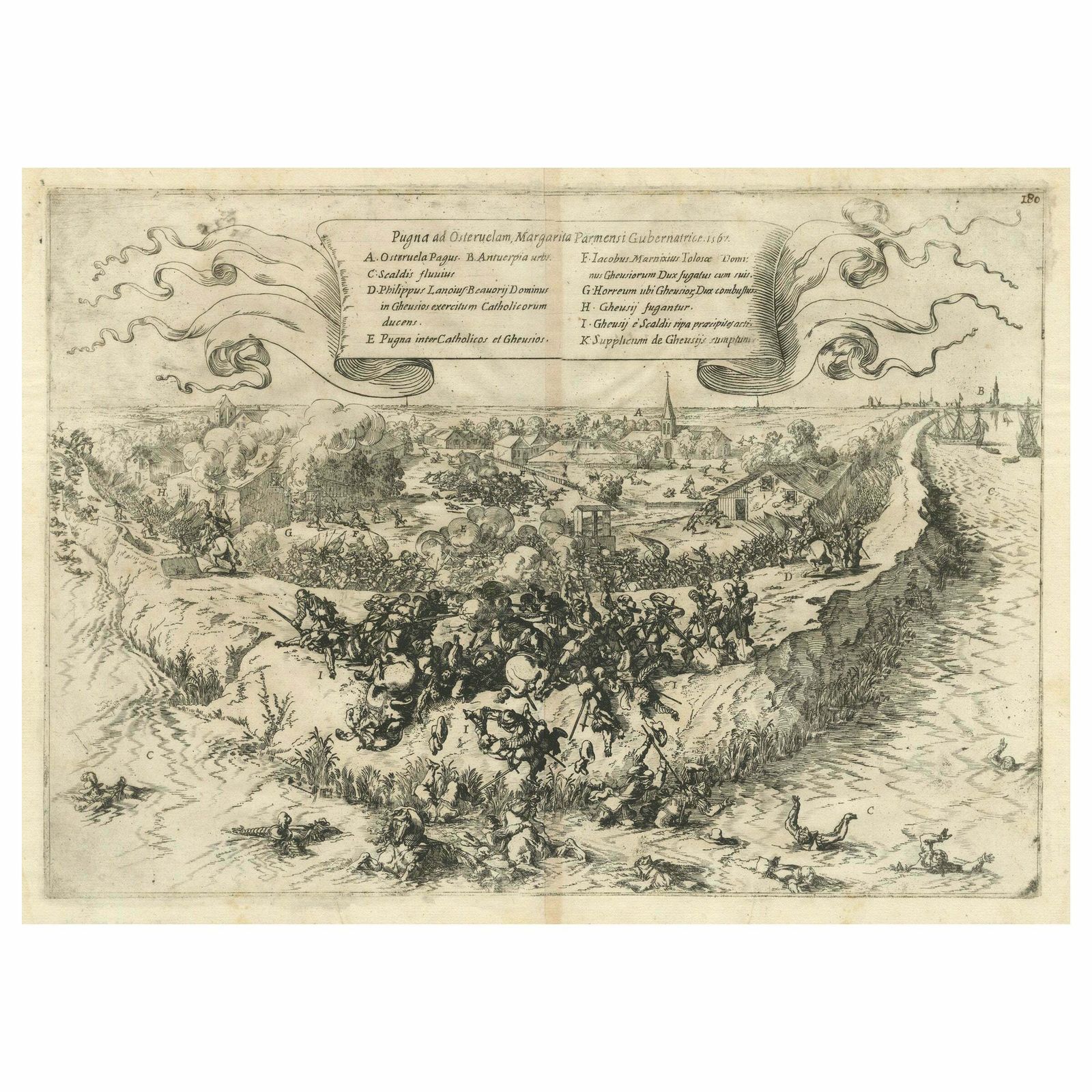 First Sparks Of The Eighty Years' War In Oosterweel In 1567, Engraved In 1632