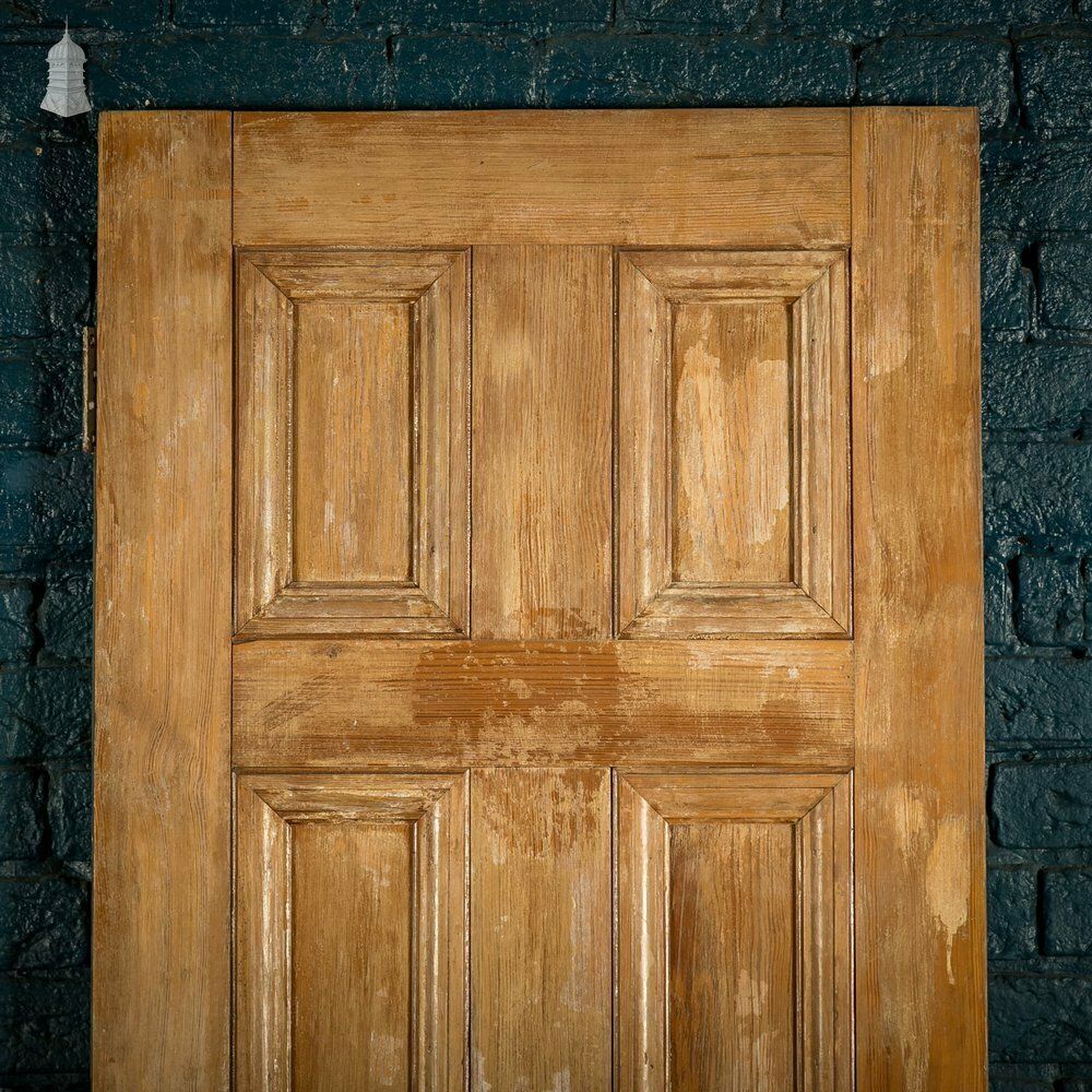 Pine Panelled Door, 6 Panel Scumble Paint Finish photo furniture