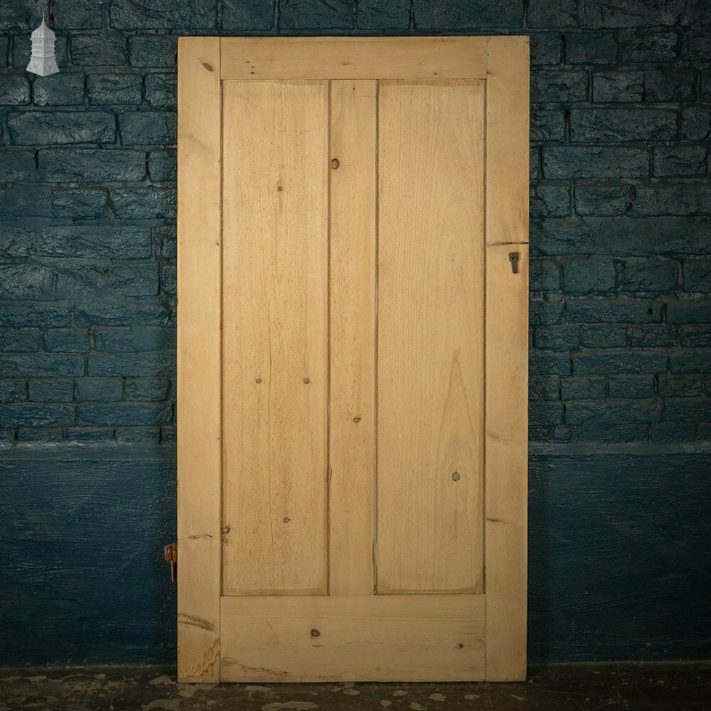 Pine Panelled Door, Victorian 2 Panel Cupboard Door photo vintage
