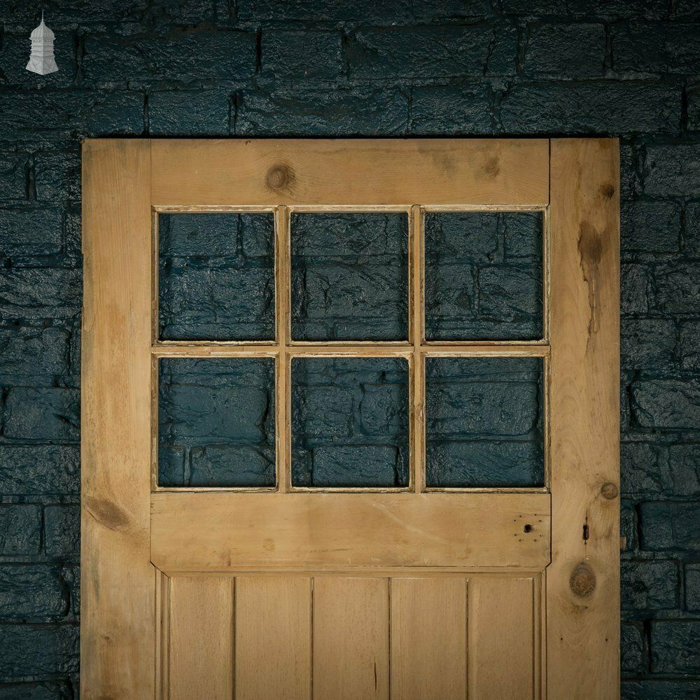 Glazed Pine Door, Edwardian Framed Plank And Ledge photo Home Fixtures