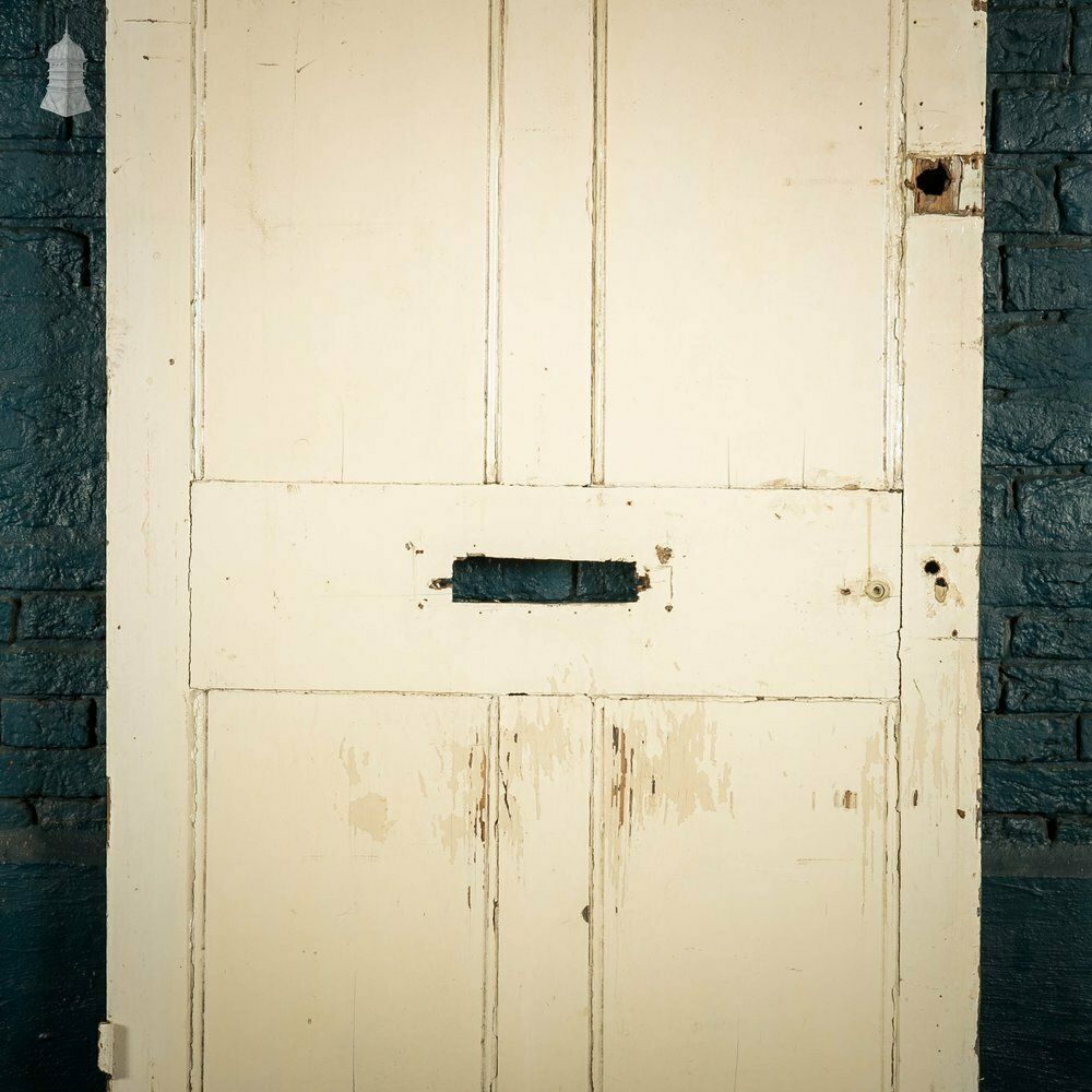 photo buy Pine Panelled Door, Moulded 4 Panel Front Door, Red Painted Finish