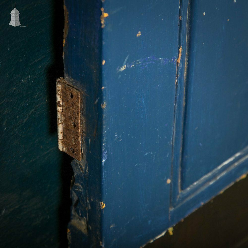 photo furniture Pine Panelled Door, 4 Panel Blue Painted Front Door